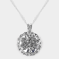 Metal Tree of Life Pendant Necklace