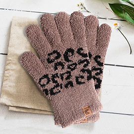 Leopard Cozy Gloves