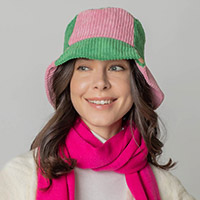 Colorblock Corduroy Bucket Hat