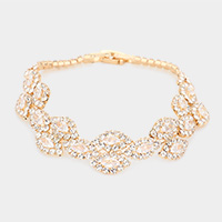 CZ Marquise Stone Accented Evening Bracelet