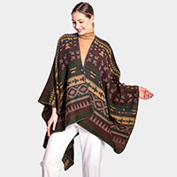 Tribal Patterned Poncho