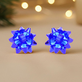 Christmas Gift Bow Stud Earrings