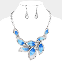 Leaf Link Statement Necklace