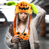 Halloween Pumpkin Ear Flap Hat