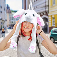 Animal Unicorn Ear Flap Hat