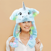 Light Up Animal Unicorn Ear Flap Hat