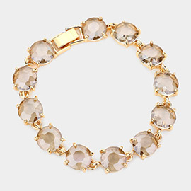 Round Stone Link Evening Bracelet