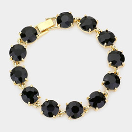 Round Stone Link Evening Bracelet