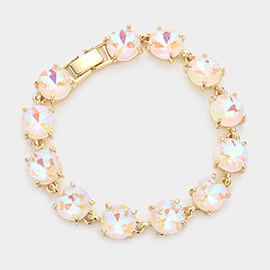 Round Stone Link Evening Bracelet