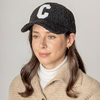 Letter C Sherpa Baseball Cap