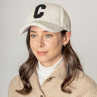 Letter C Sherpa Baseball Cap