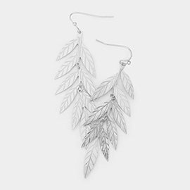 Metal Leaf Dangle Earrings