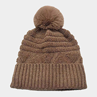 Pom Pom Furry Beanie Hat