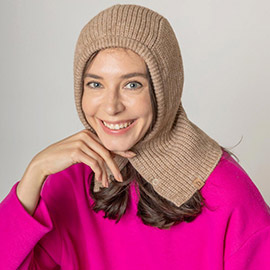 Buttoned Snood Hat