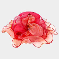 Two Tone Contrast Floral Organza Dressy Hat