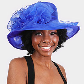 Flower Accented Dressy Hat