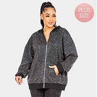 Bling Zip Up Hoodie Jacket