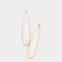 Natural Stone Teardrop Dangle Earrings