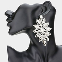 Marquise Stone Cluster Evening Earrings