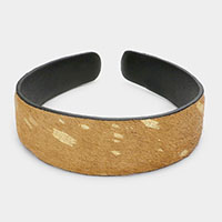 Genuine Fur Gold Painted Calf Headband
