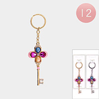 12PCS - Quatrefoil Keychains