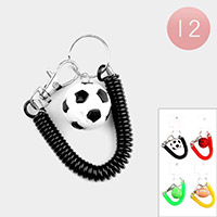 12PCS - Soccer Basketball Baseball Football Sports Keychains