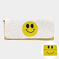 Seed Beaded Smile Clutch / Shoulder Bag