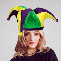LED Light Up Mardi Gras Jester Hat