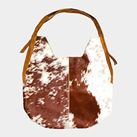Animal Patterned Genuine Fur Calf Tote Bag