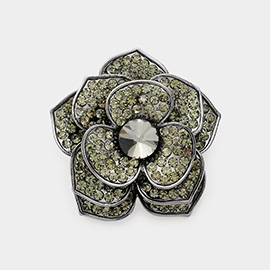 Rhinestone Flower Pin Brooch