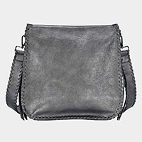 Faux Leather Crossbody Bag