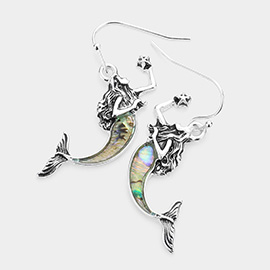 Abalone Mermaid Dangle Earrings