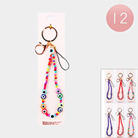 12PCS - Evil Eye Seed Beaded Keychains