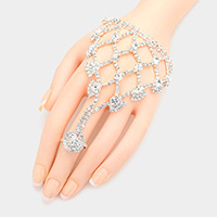 Bubble Stone Hand Chain Evening Bracelet