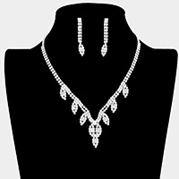 Rhinestone Pave Marquise Accented Necklace