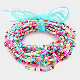 25PCS - Seed Beaded Stretch Bracelets