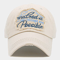 With God all things are Possible Message Vintage Baseball Cap