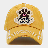 PAWFECT MOM Message Vintage Baseball Cap