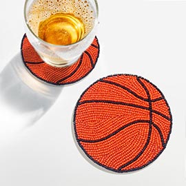 Seed Beaded Basketball Coaster