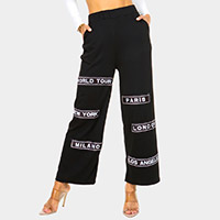 City Name Printed Pants