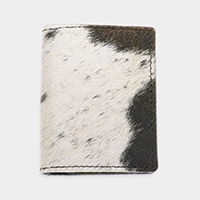 Genuine Fur Calf Card Holder Wallet