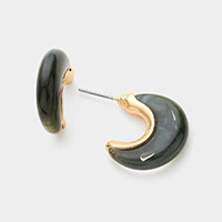 Celluloid Acetate Hoop Earrings