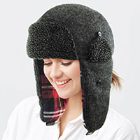 Tartan Check Patterned Trapper Hat