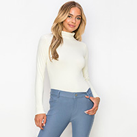 Seamless Mock Neck Long Sleeve Top