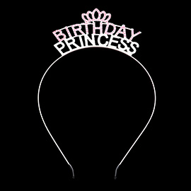 BIRTHDAY PRINCESS Rhinestone Embellished Message Headband