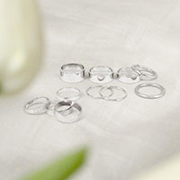 11PCS - Basic Metal Stack Rings