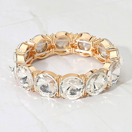 Round Stone Stretch Evening Bracelet