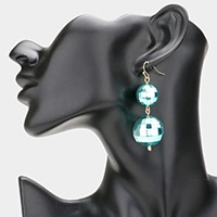 Double Disco Ball Link Dangle Earrings