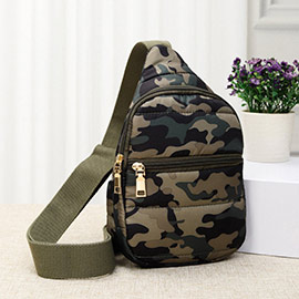 Camouflage Patterned Puffer Mini Sling Bag