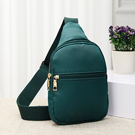 Solid Nylon Mini Sling Bag